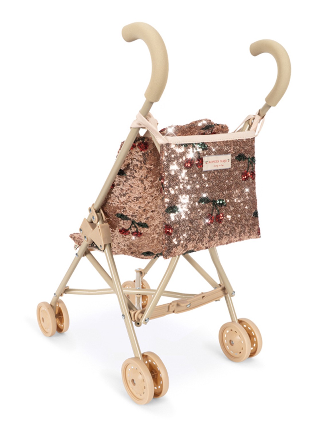 Konges Sløjd Cherry poppenwagen 57 cm - voorkant 6 beige