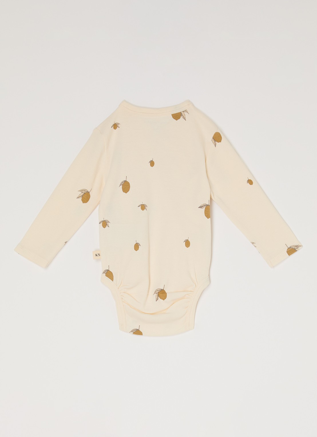 Konges Sløjd Cherry romper van  katoen met print - voorkant 2 beige