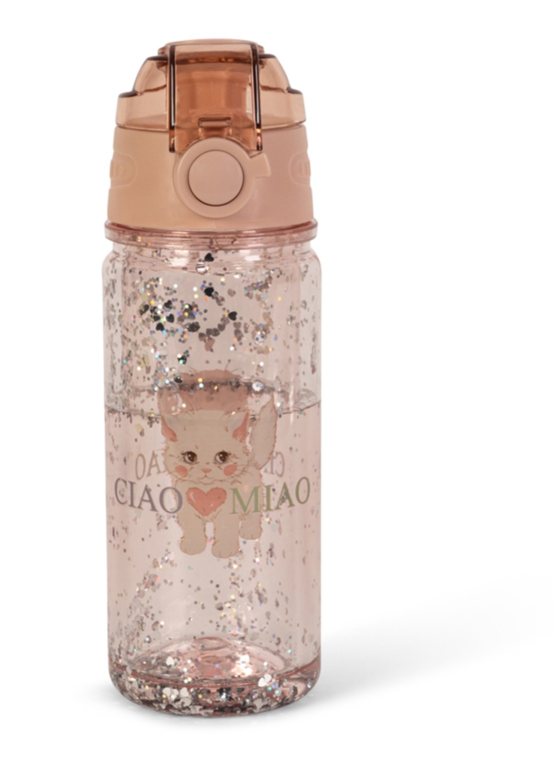 Konges Sløjd Ciao Miao waterfles 35 cl - voorkant 2 oudroze