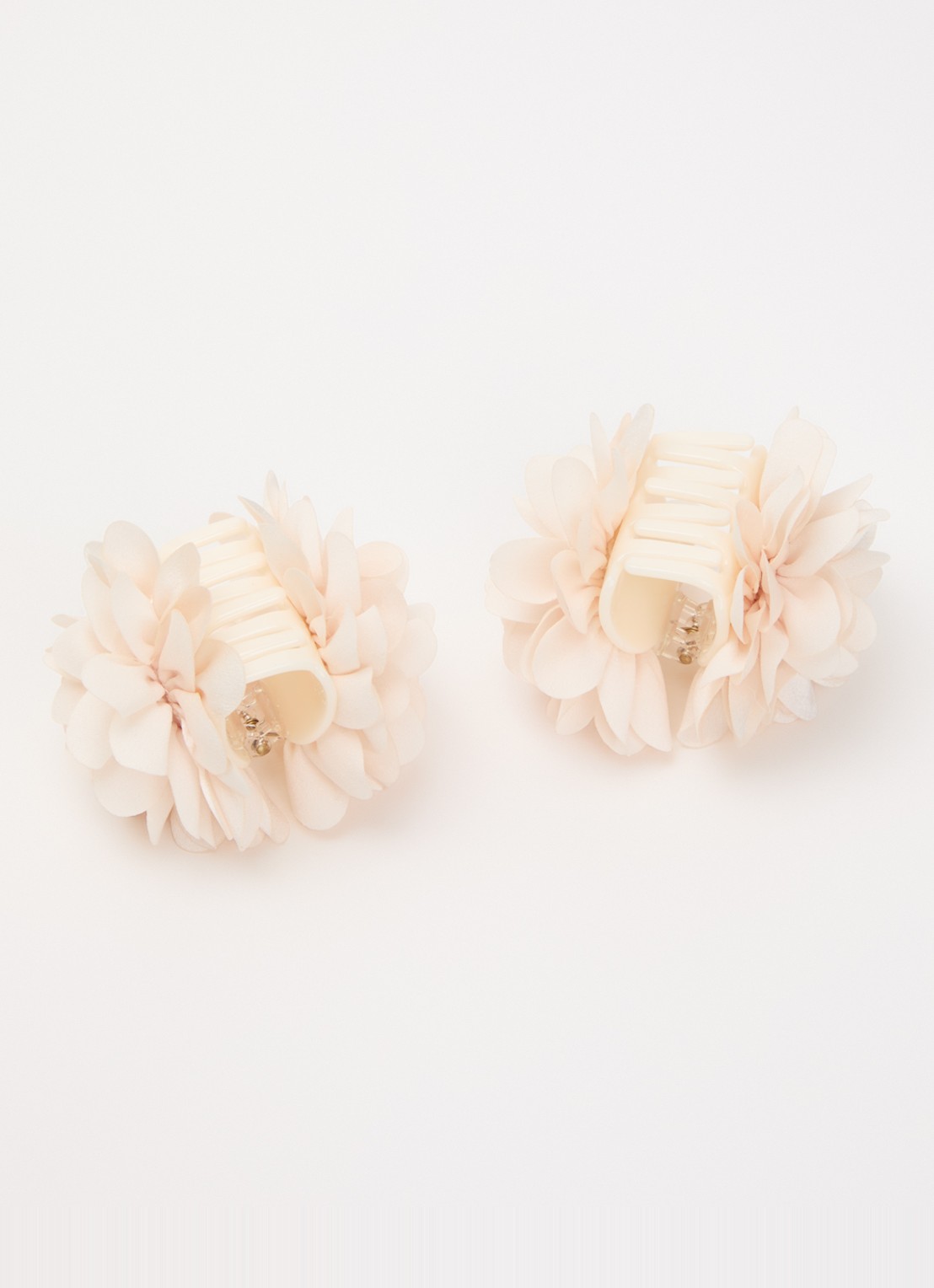 Konges Sløjd Flower haarclip set van 2 - voorkant 2 gebroken wit