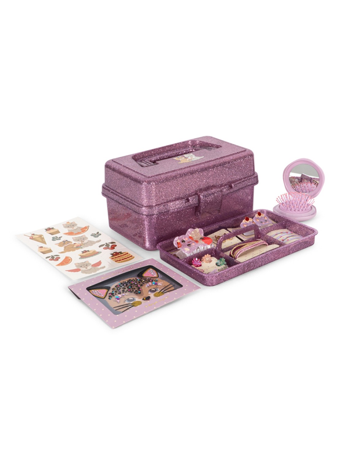 Konges Sløjd Glam Me Up make-up koffer - voorkant 7 antraciet
