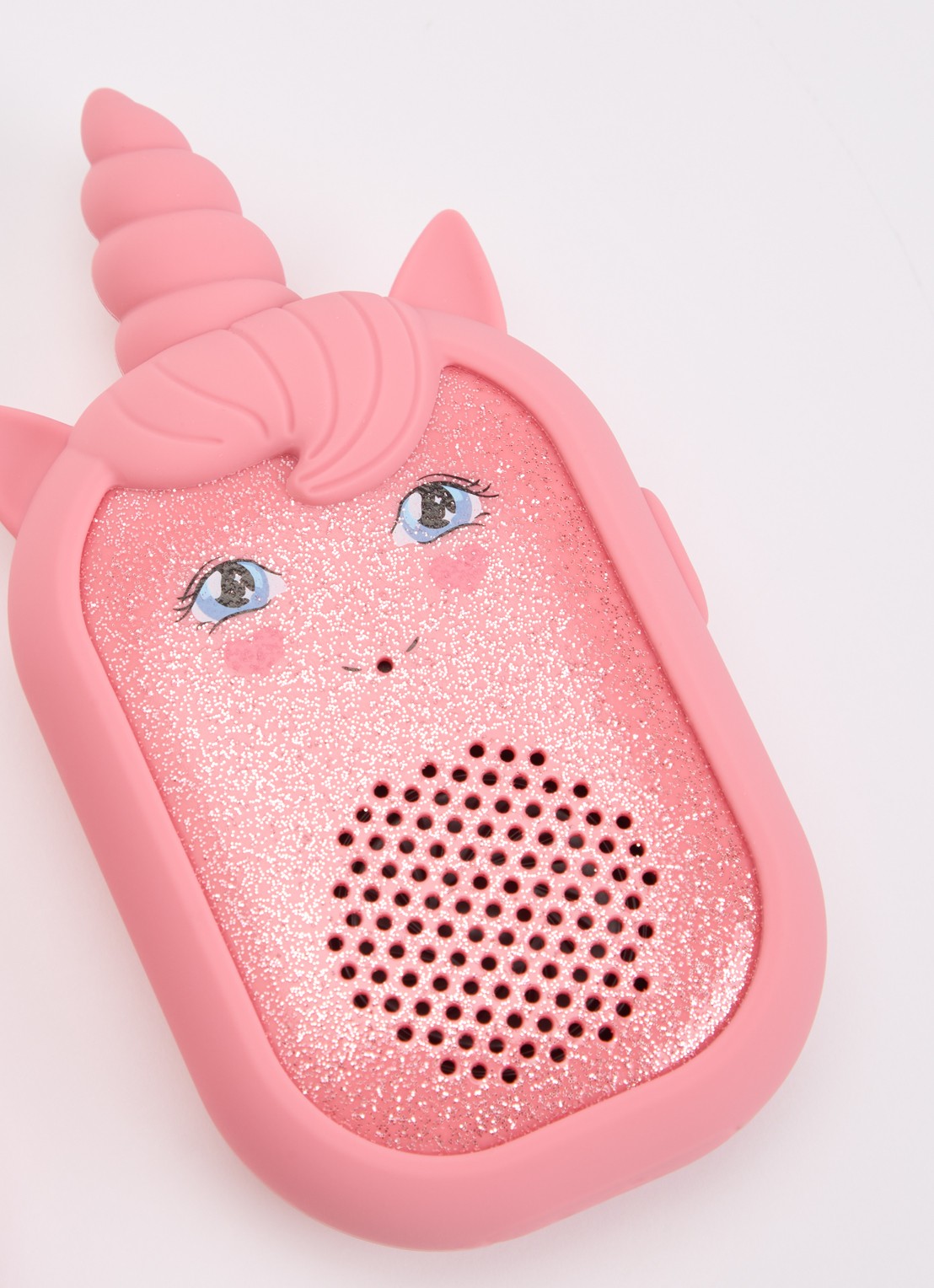 Konges Sløjd Glitter Unicorn walkie talkie set van 2  - voorkant 2 roze
