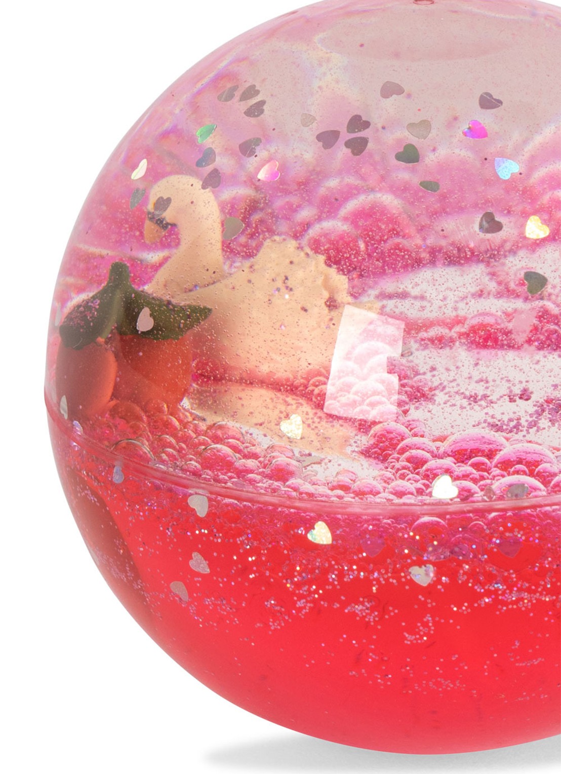 Konges Sløjd Glitter waterbal 8,2 cm - achterkant 3 roze