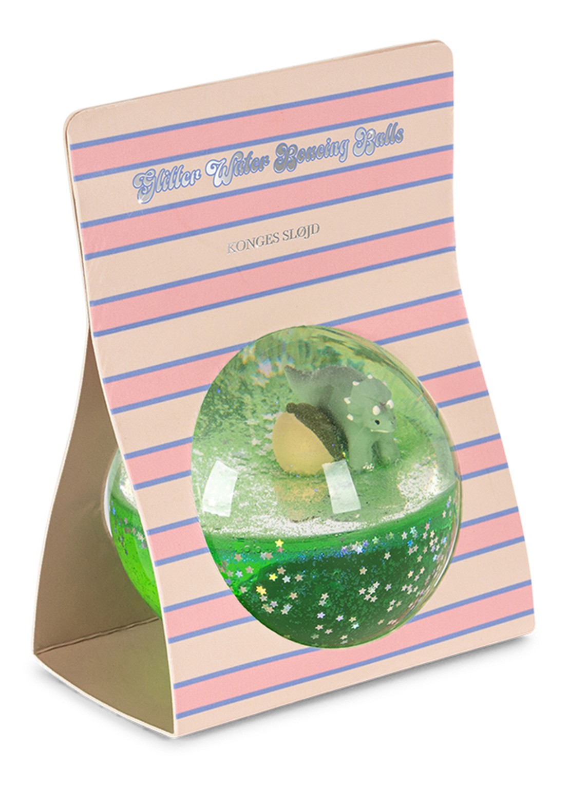 Konges Sløjd Glitter waterbal 8,2 cm - voorkant 2 groen