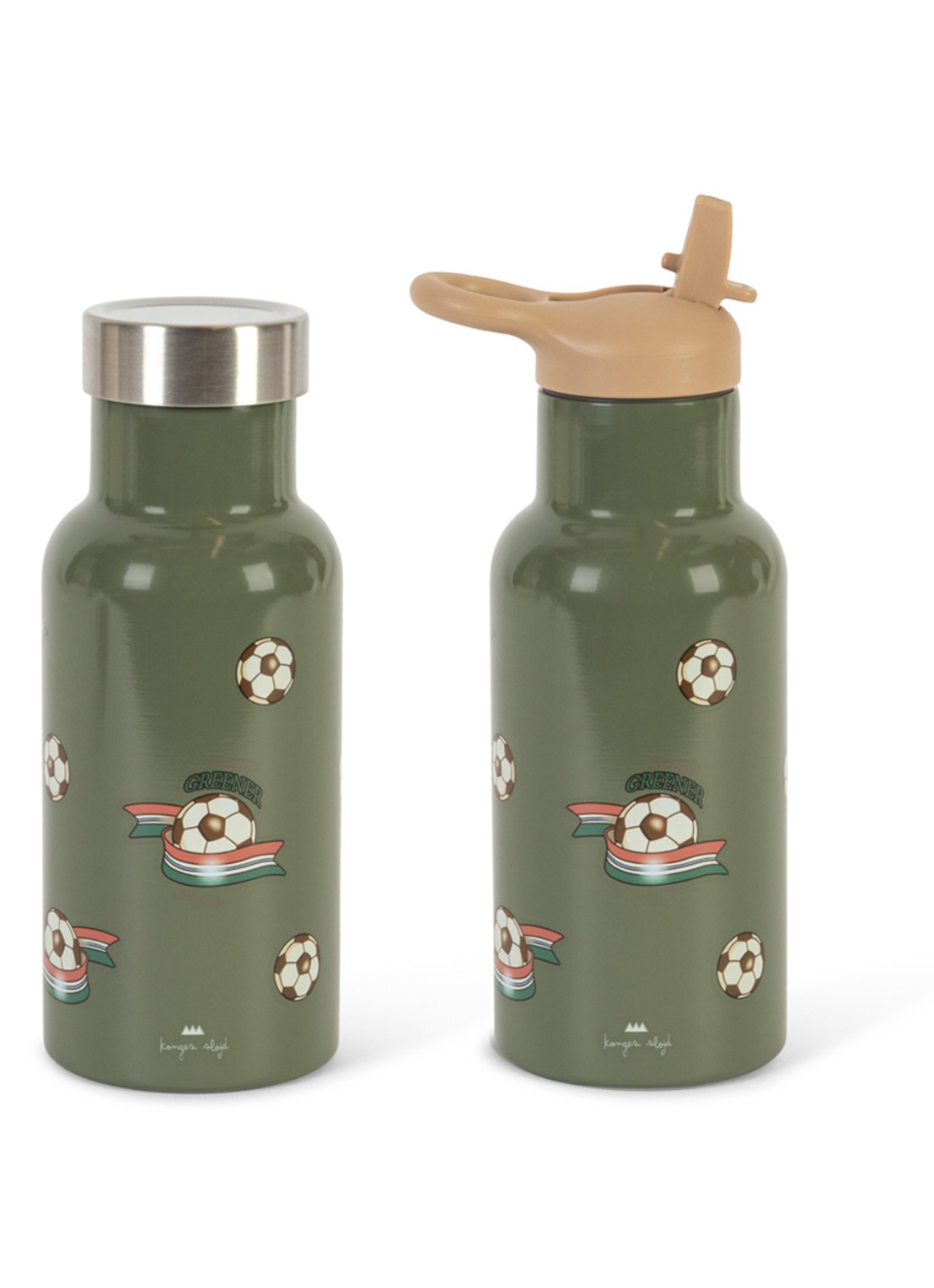 Konges Sløjd Kick It thermosfles 35 cl - voorkant 4 mosgroen