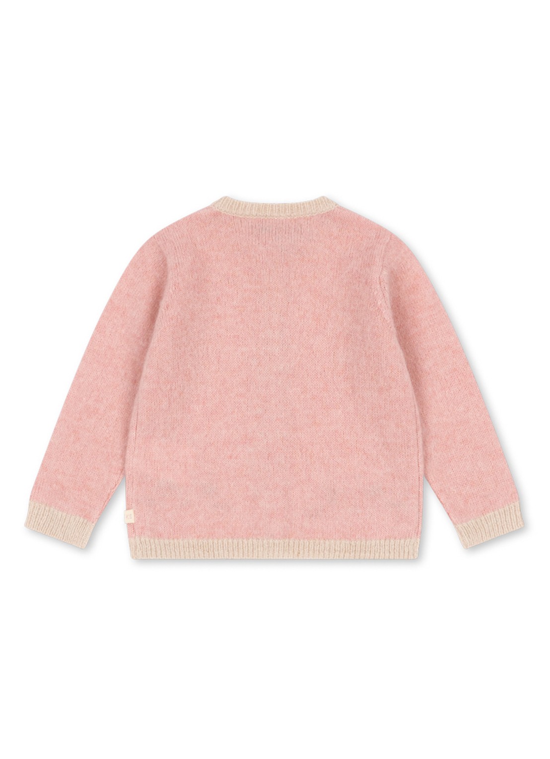Konges Sløjd Kitty fijngebreid vest in alpaca wolblend met borduring - voorkant 5 roze
