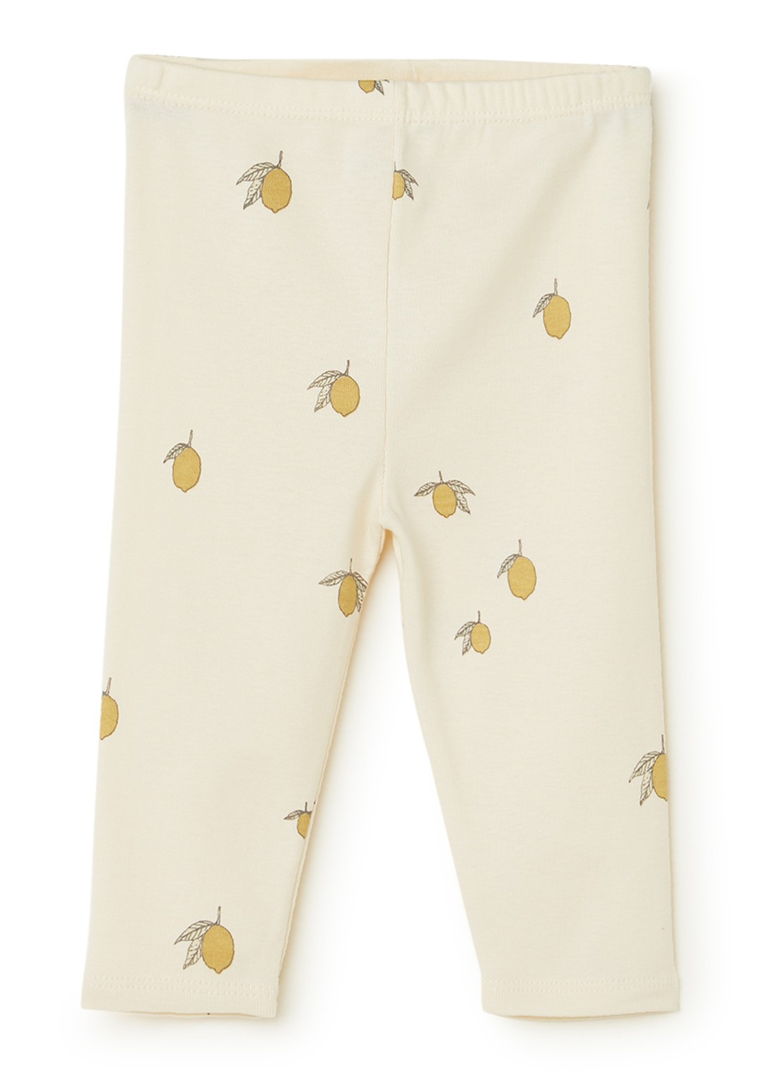Konges Sløjd Lemon legging van  katoen met print - voorkant creme