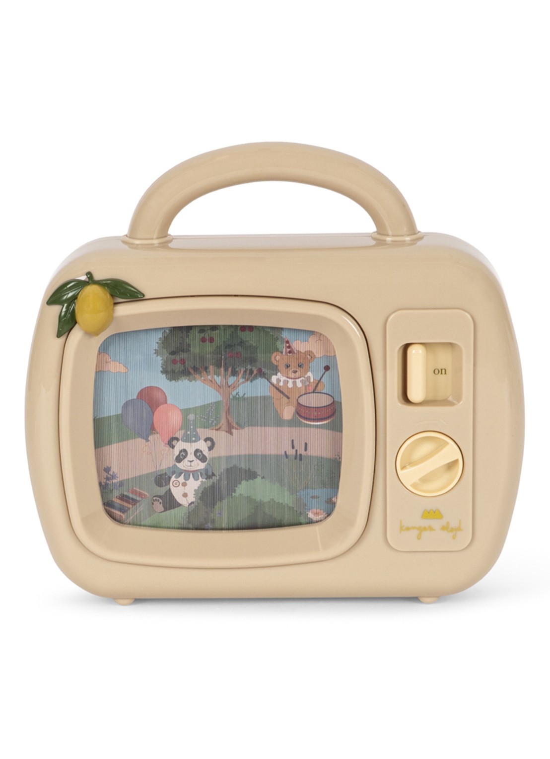 Konges Sløjd Lemon speelgoed televisie - voorkant 5 beige