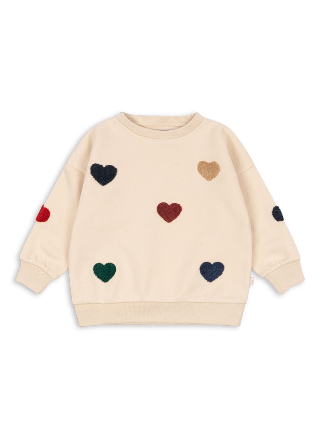 Konges Sløjd Lou sweater met borduring - voorkant 4 beige