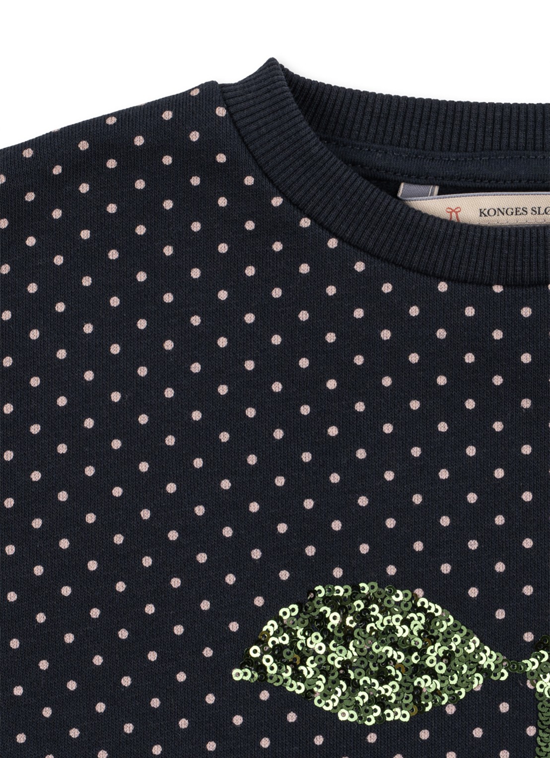Konges Sløjd Lou sweater met pailletten - achterkant 3 donkerblauw