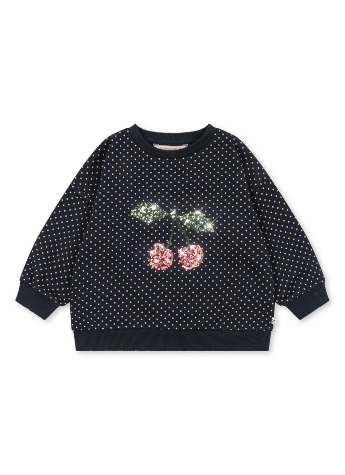 Konges Sløjd Lou sweater met pailletten - voorkant 4 donkerblauw