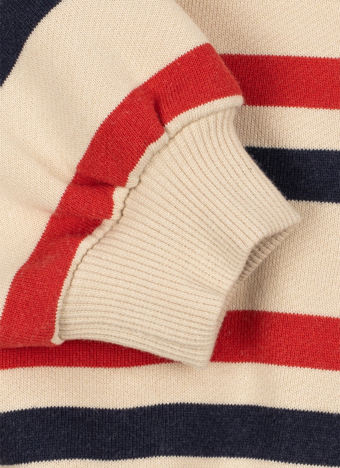 Konges Sløjd Lou sweater met streepprint - detail 4 rood