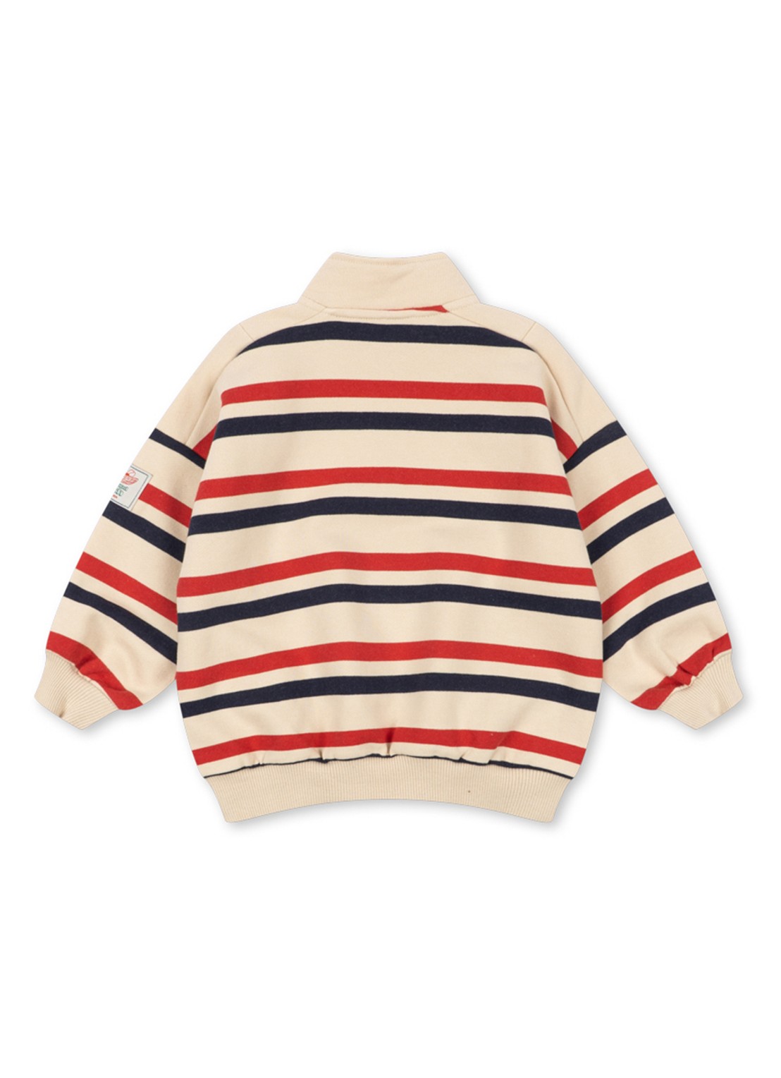 Konges Sløjd Lou sweater met streepprint - voorkant 3 rood
