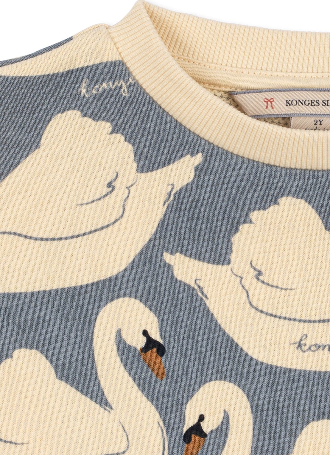 Konges Sløjd Loupy sweater met print - achterkant 4 blauwgrijs