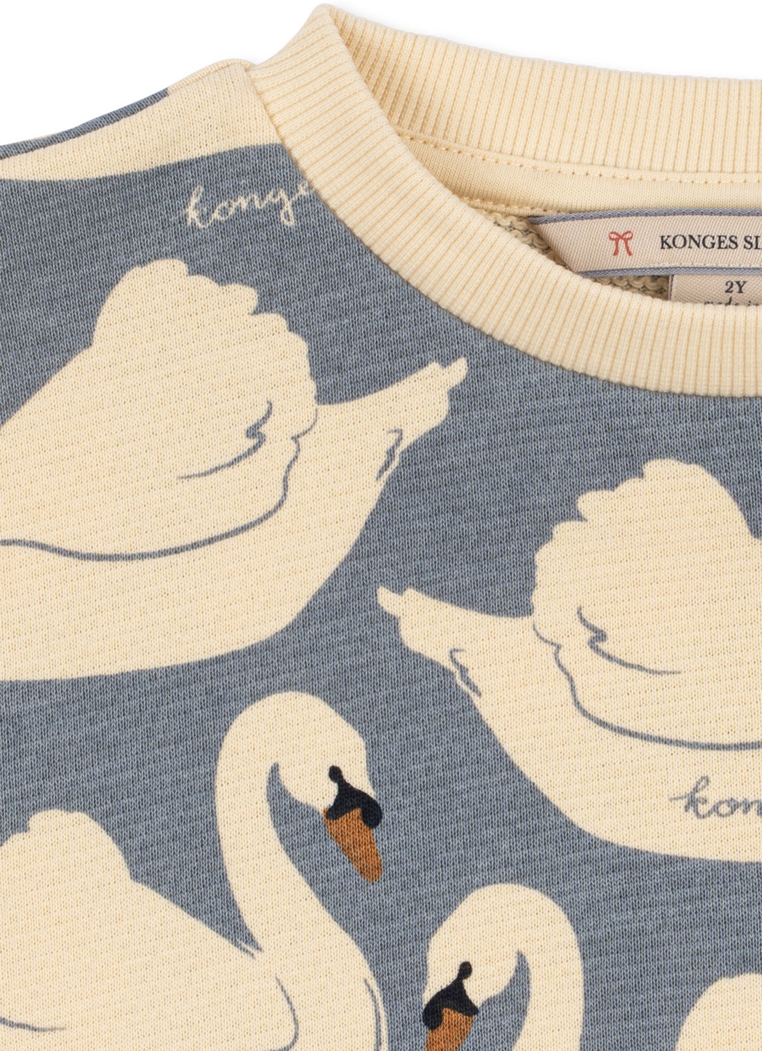 Konges Sløjd Loupy sweater met print - achterkant 4 blauwgrijs