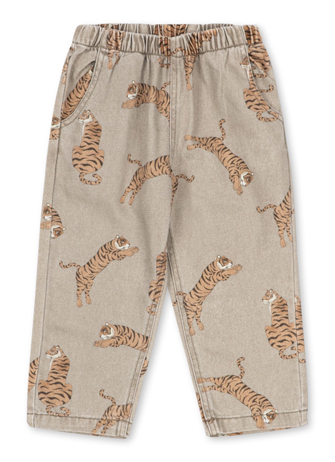 Konges Sløjd Magot loose fit jeans met print - voorkant 4 beige