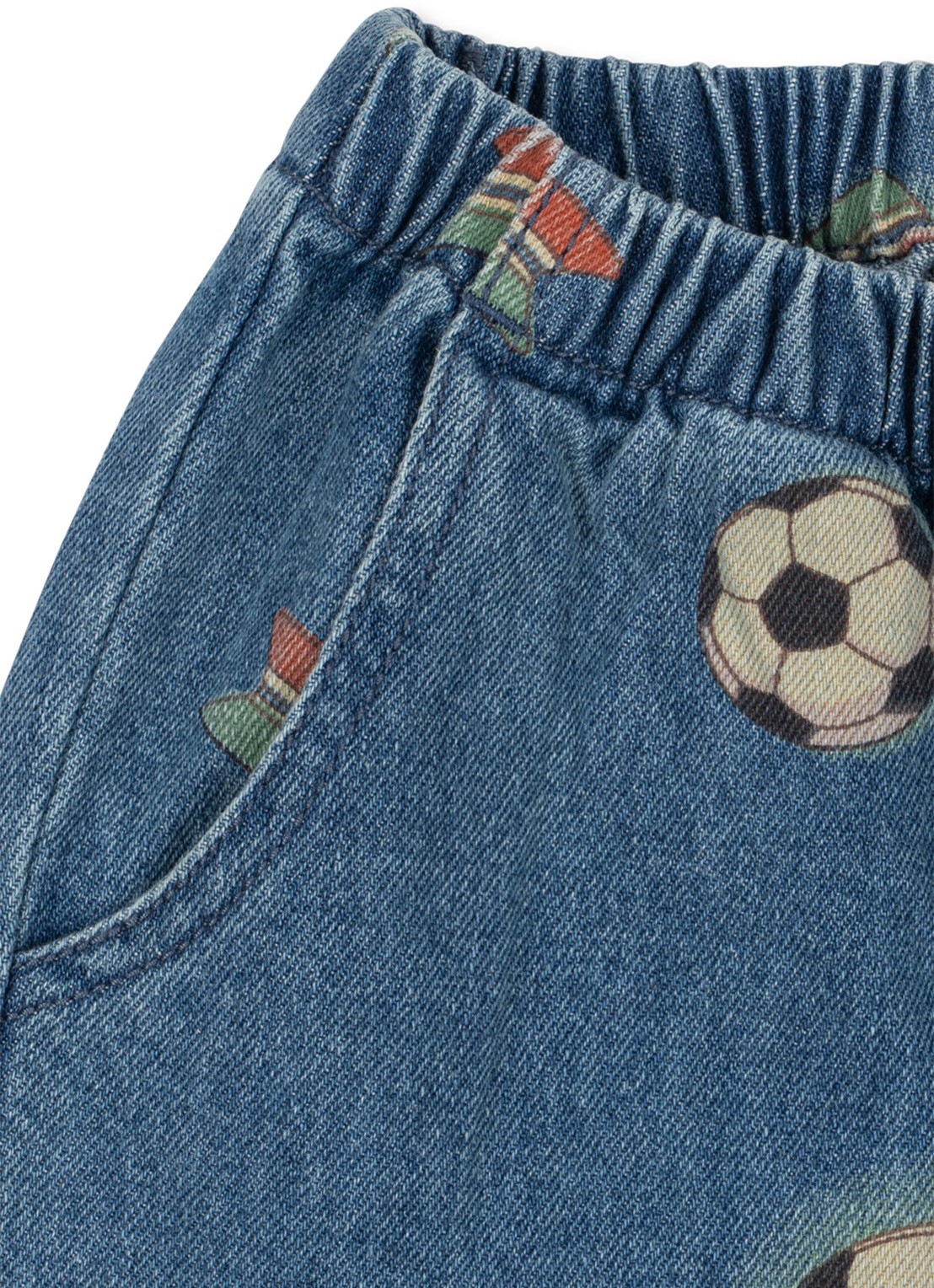 Konges Sløjd Magot straight leg jeans met print - detail indigo