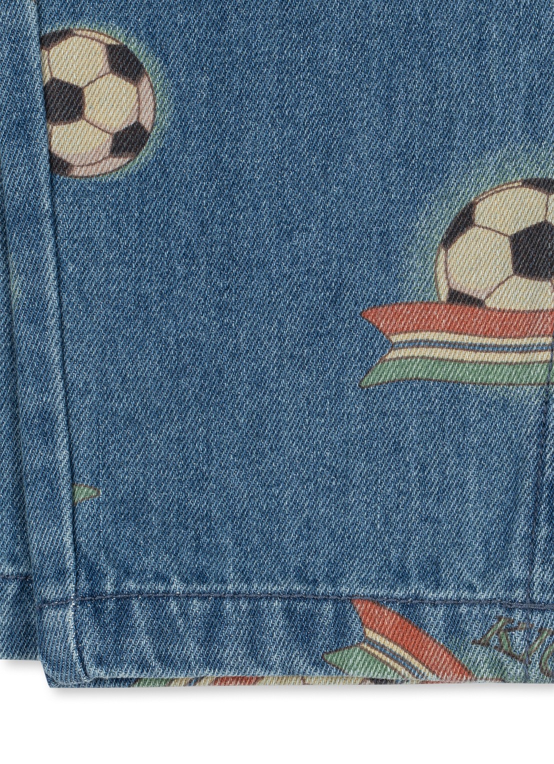 Konges Sløjd Magot straight leg jeans met print - detail 2 indigo