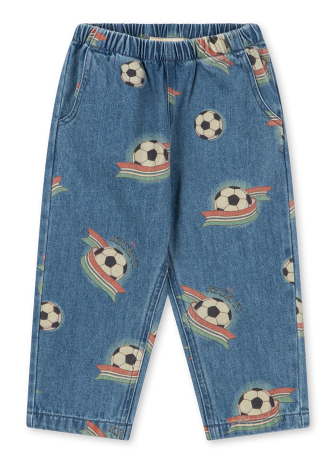 Konges Sløjd Magot straight leg jeans met print - voorkant 4 indigo
