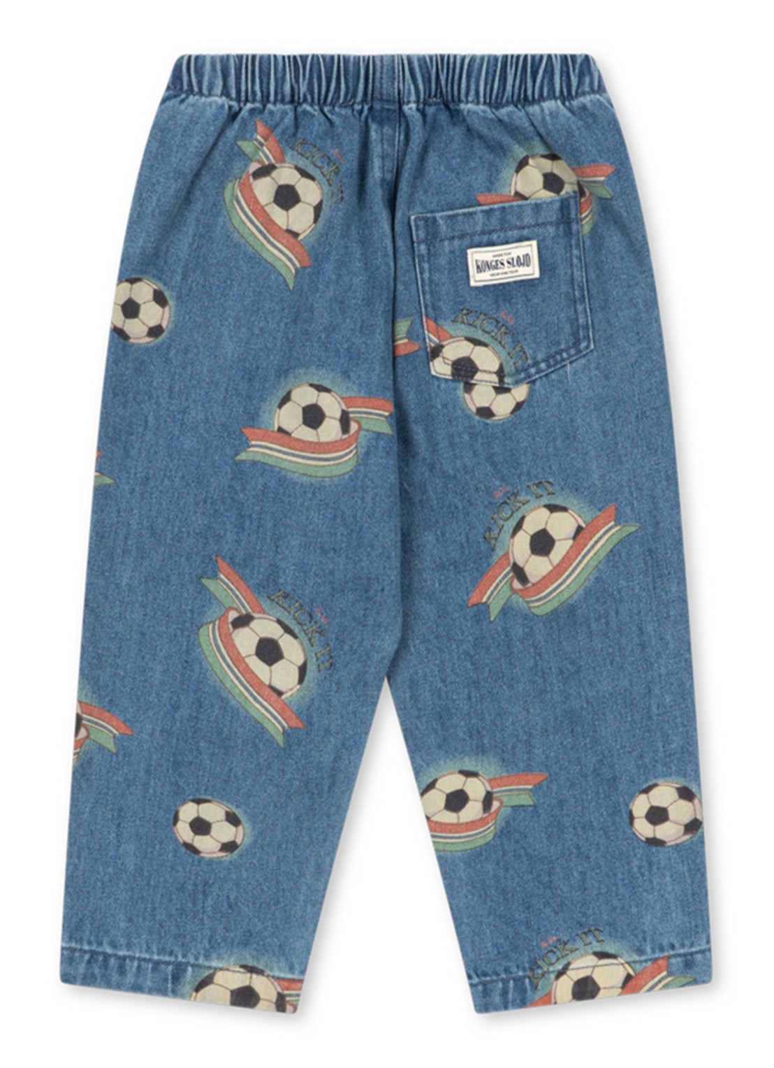 Konges Sløjd Magot straight leg jeans met print - voorkant 5 indigo