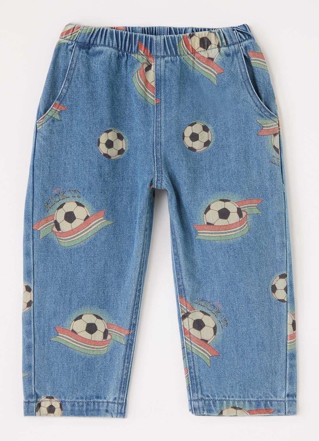 Konges Sløjd Magot straight leg jeans met print - voorkant 2 indigo