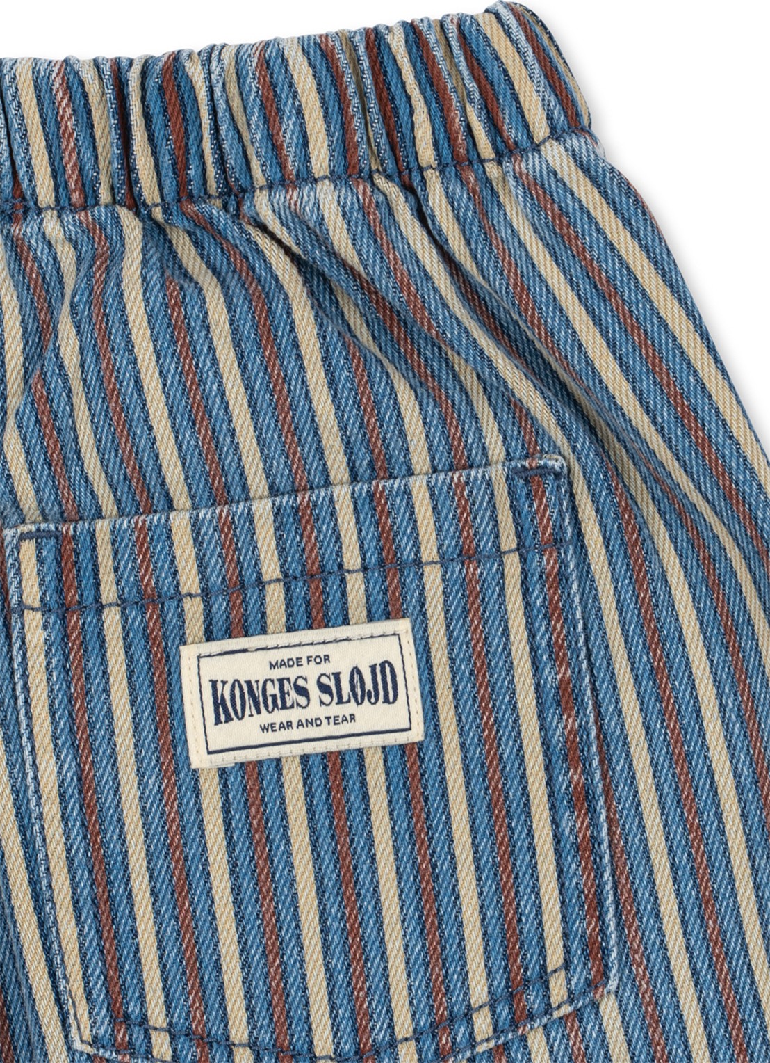 Konges Sløjd Magot straight leg jeans met print - achterkant blauw