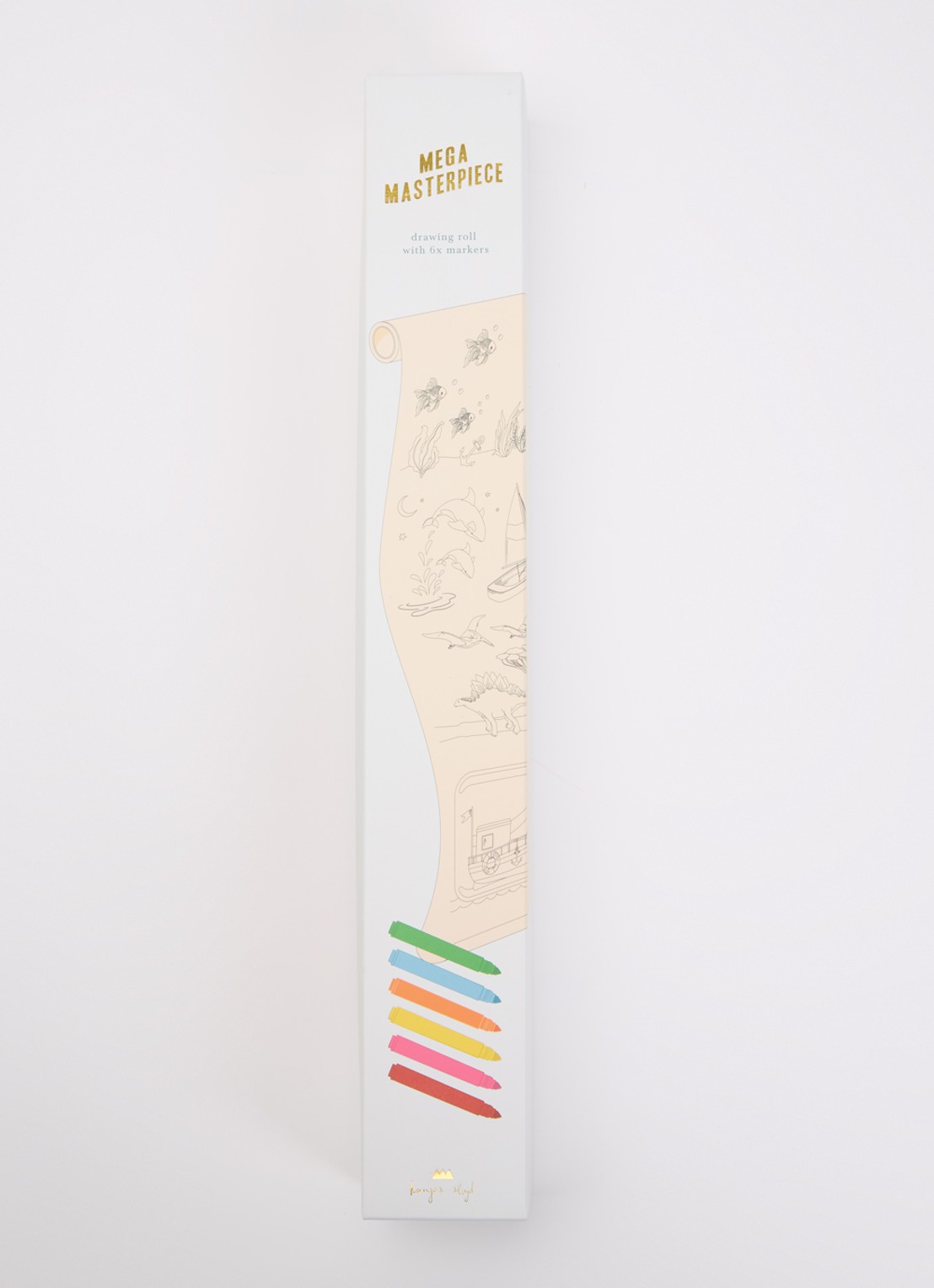 Konges Sløjd Mega Masterpiece tekenrol met markers 7-delig - voorkant 2 undefined