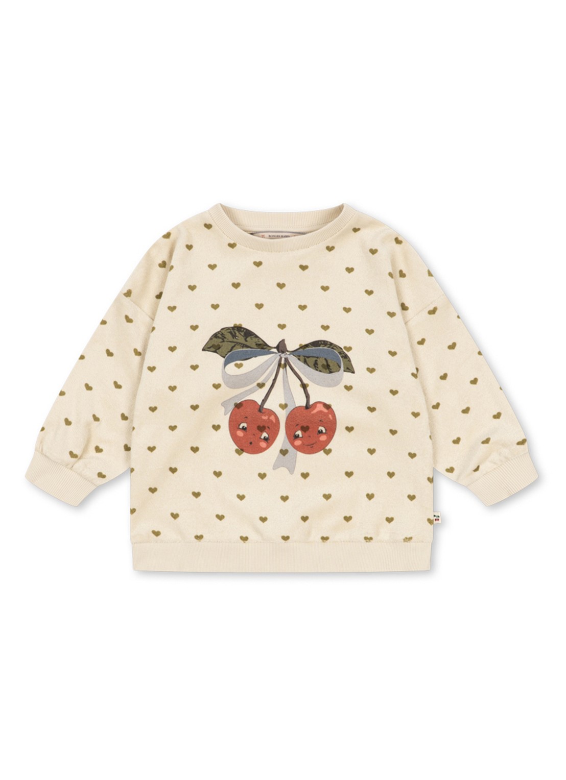 Konges Sløjd Mitty sweater met print - voorkant 3 gebroken wit