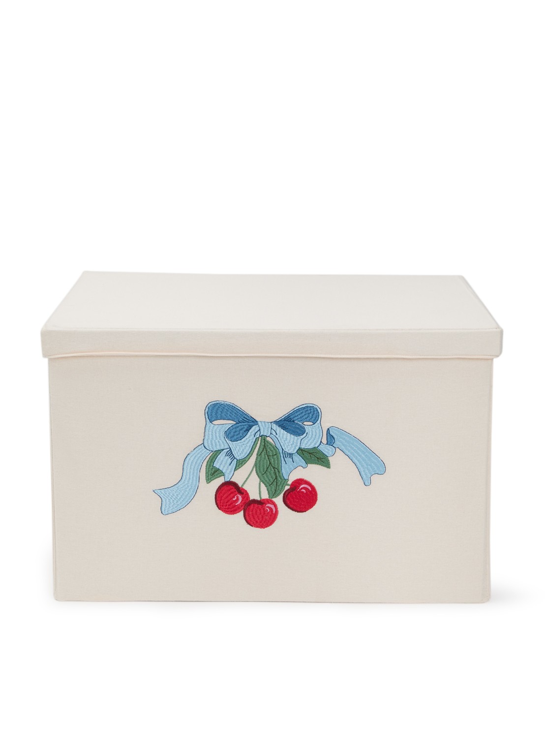 Konges Sløjd Opbergmand van katoen 30 cm - voorkant beige