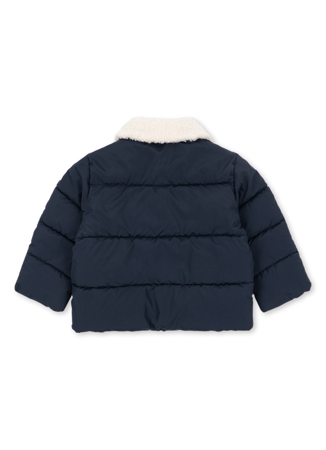 Konges Sløjd Puffer jack met teddy kraag - voorkant 6 antraciet