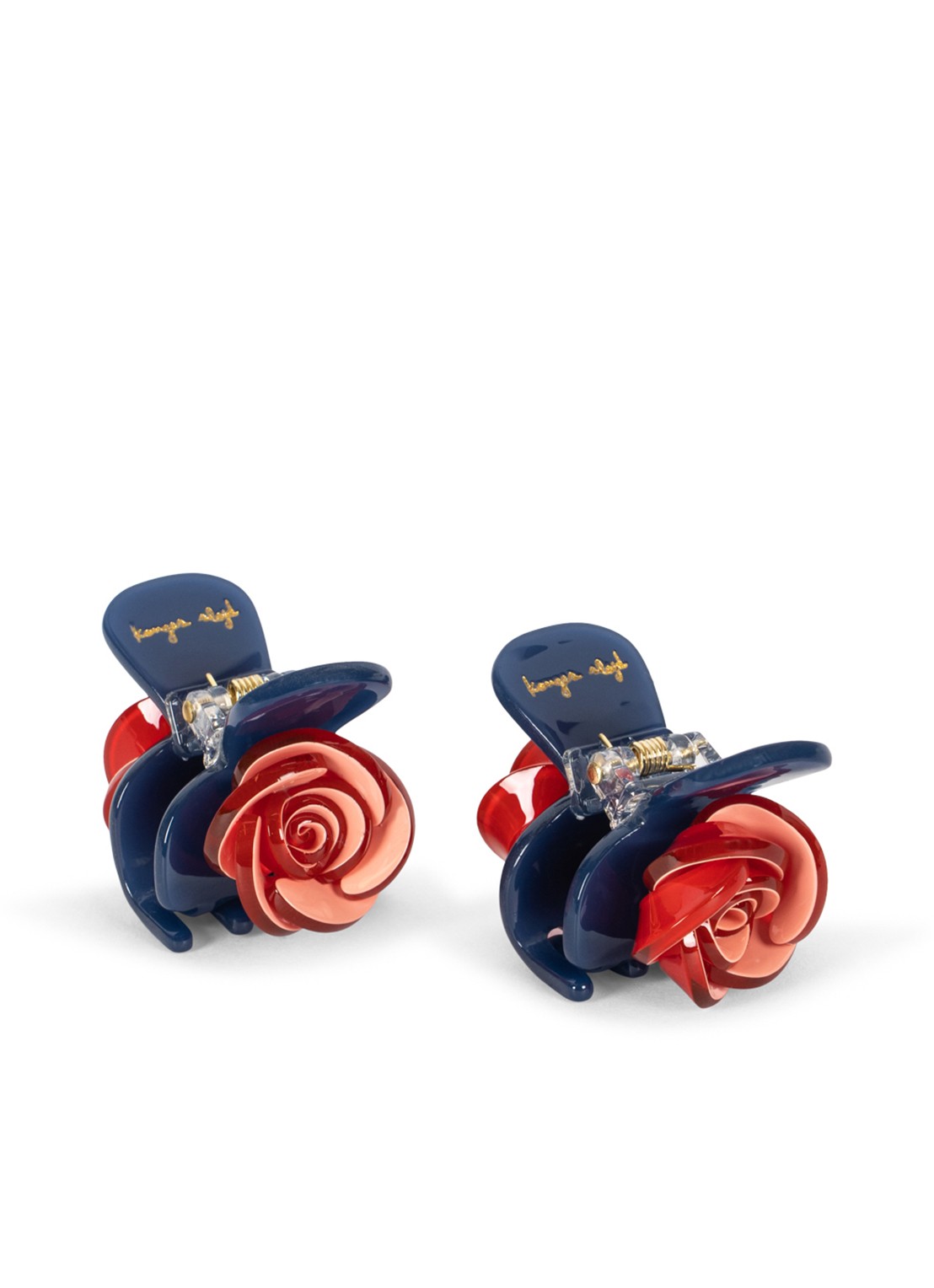 Konges Sløjd Rose haarclip set van 2 - voorkant 4 blauw