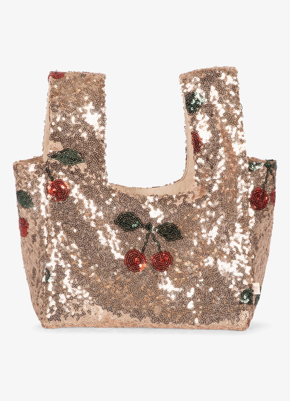 Konges Sløjd Starla tas met pailletten - voorkant 3 beige