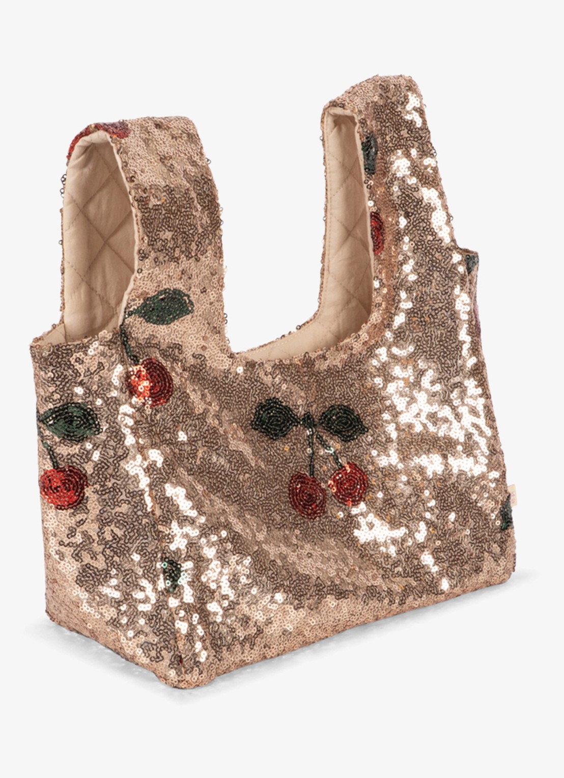 Konges Sløjd Starla tas met pailletten - voorkant 4 beige