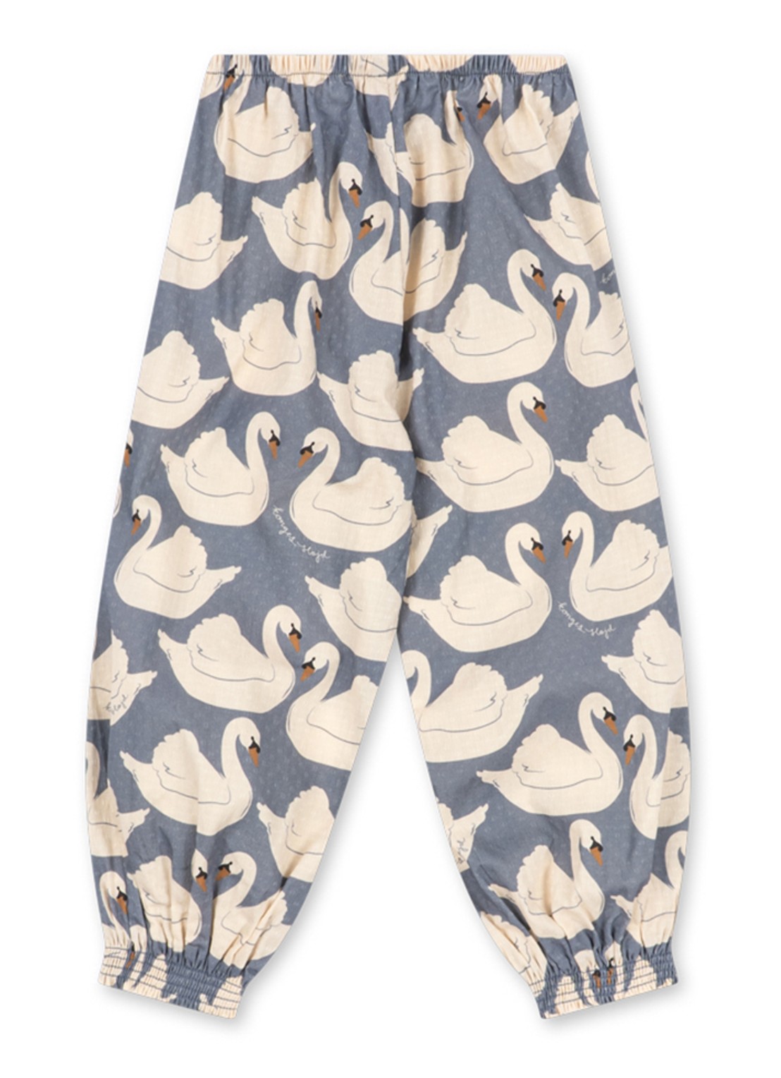 Konges Sløjd Tapered fit broek met dierenprint - voorkant 3 wit