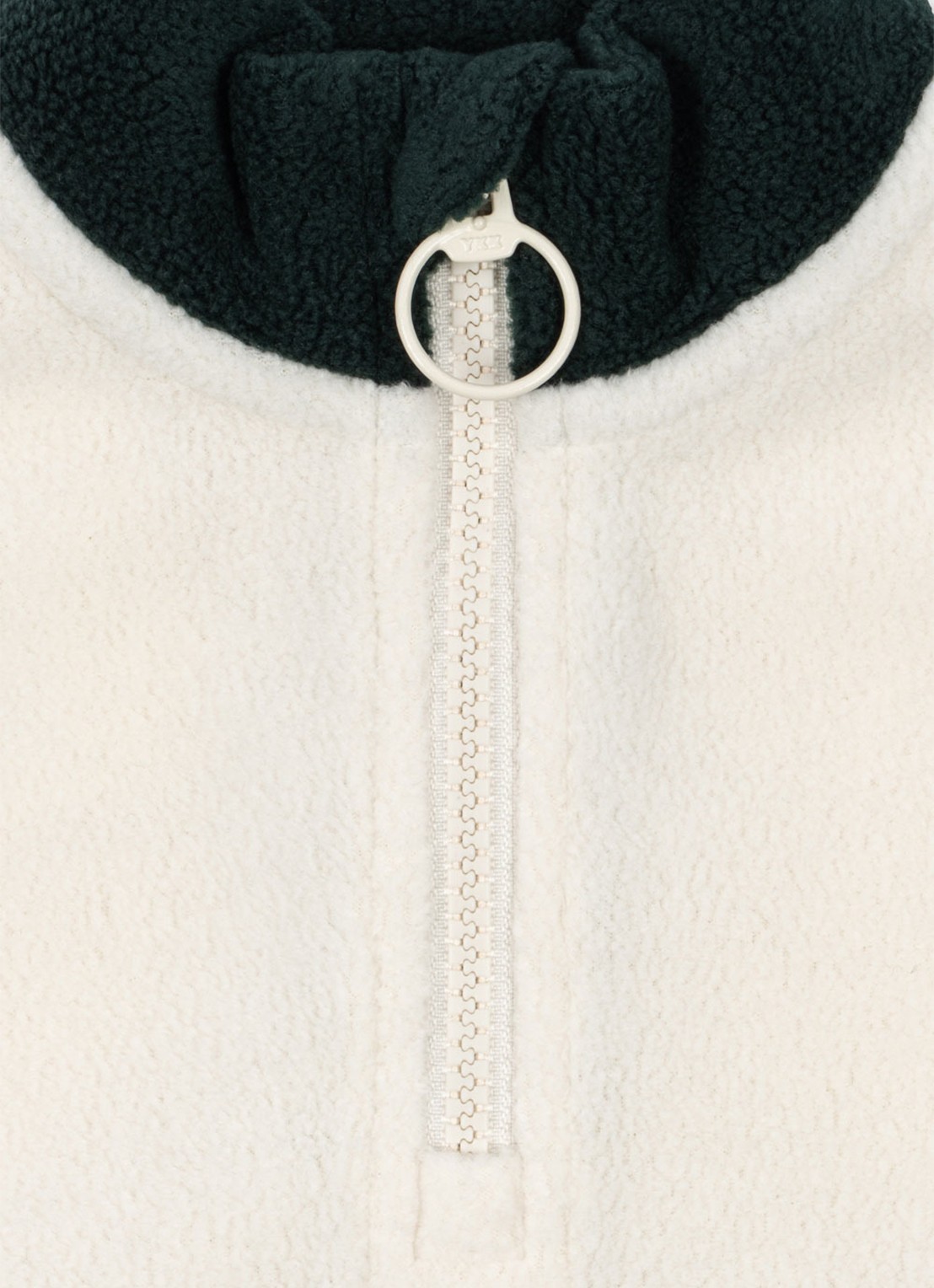 Konges Sløjd Tavi sweater met halve rits - achterkant beige