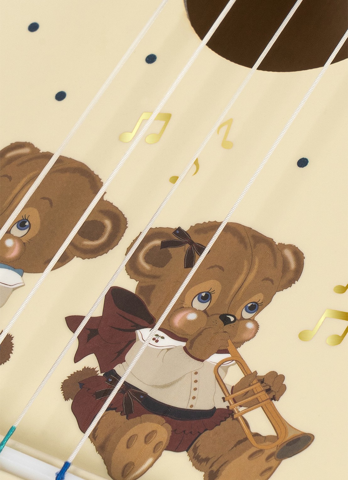 Konges Sløjd Teddy ukelele - achterkant 4 beige