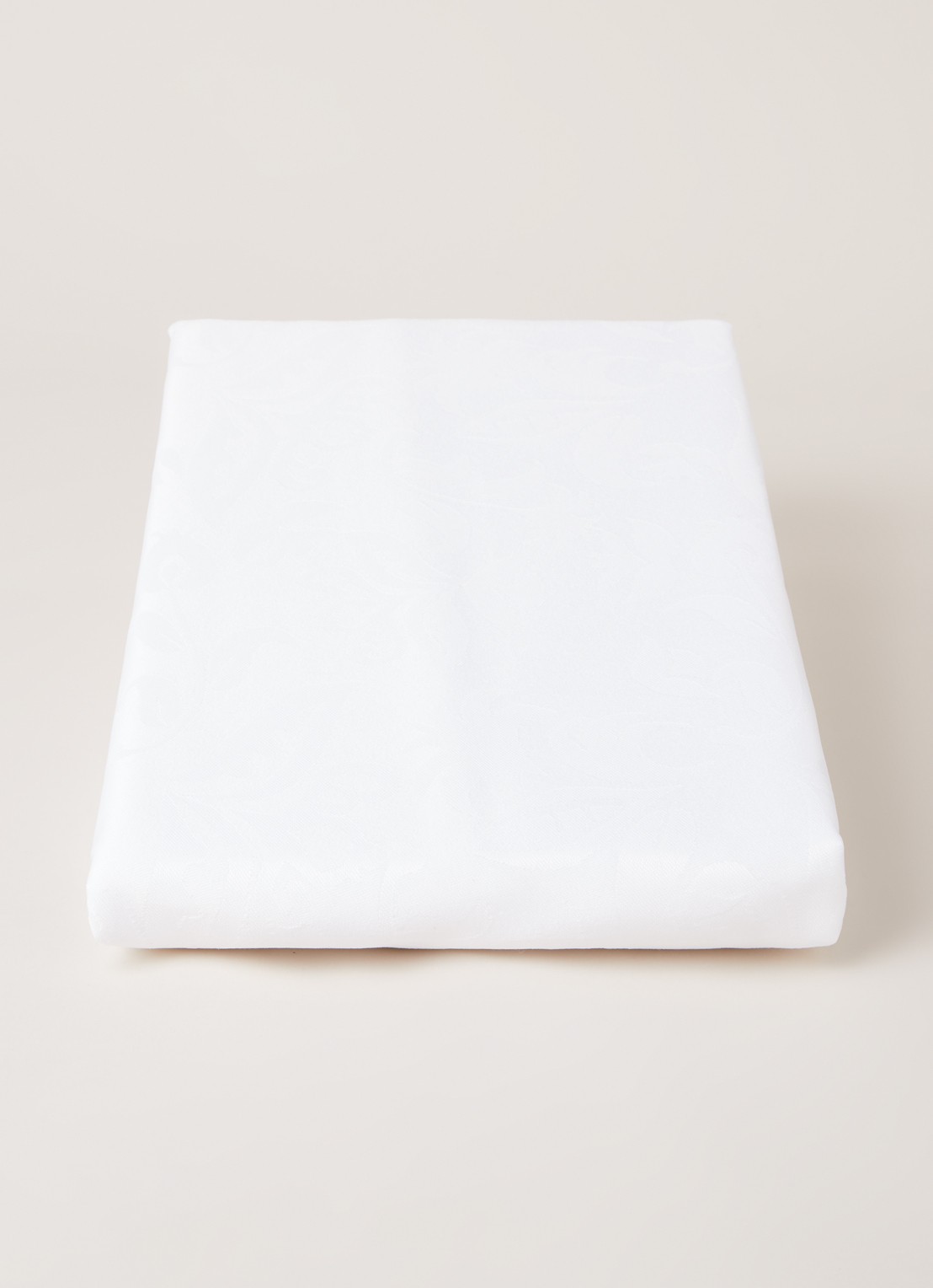Kook Damast tafelkleed 140 x 300 cm - voorkant 2 wit