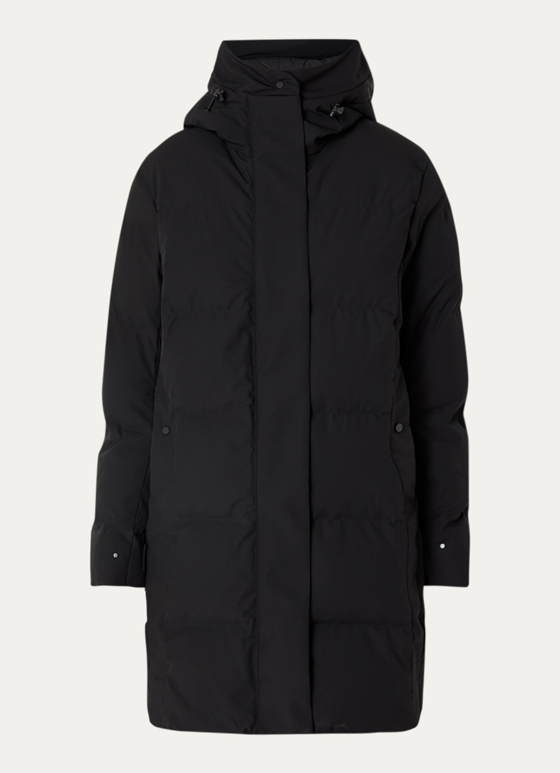 Krakatau Cassini gewatteerde parka met capuchon - voorkant zwart