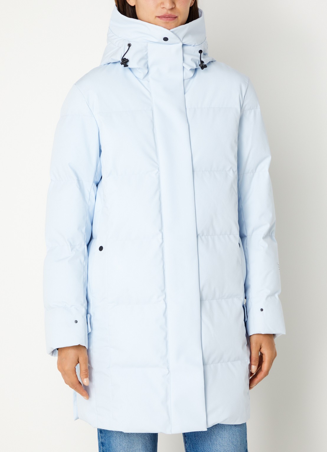 Krakatau Cassini gewatteerde parka met capuchon - detail 2 lichtblauw
