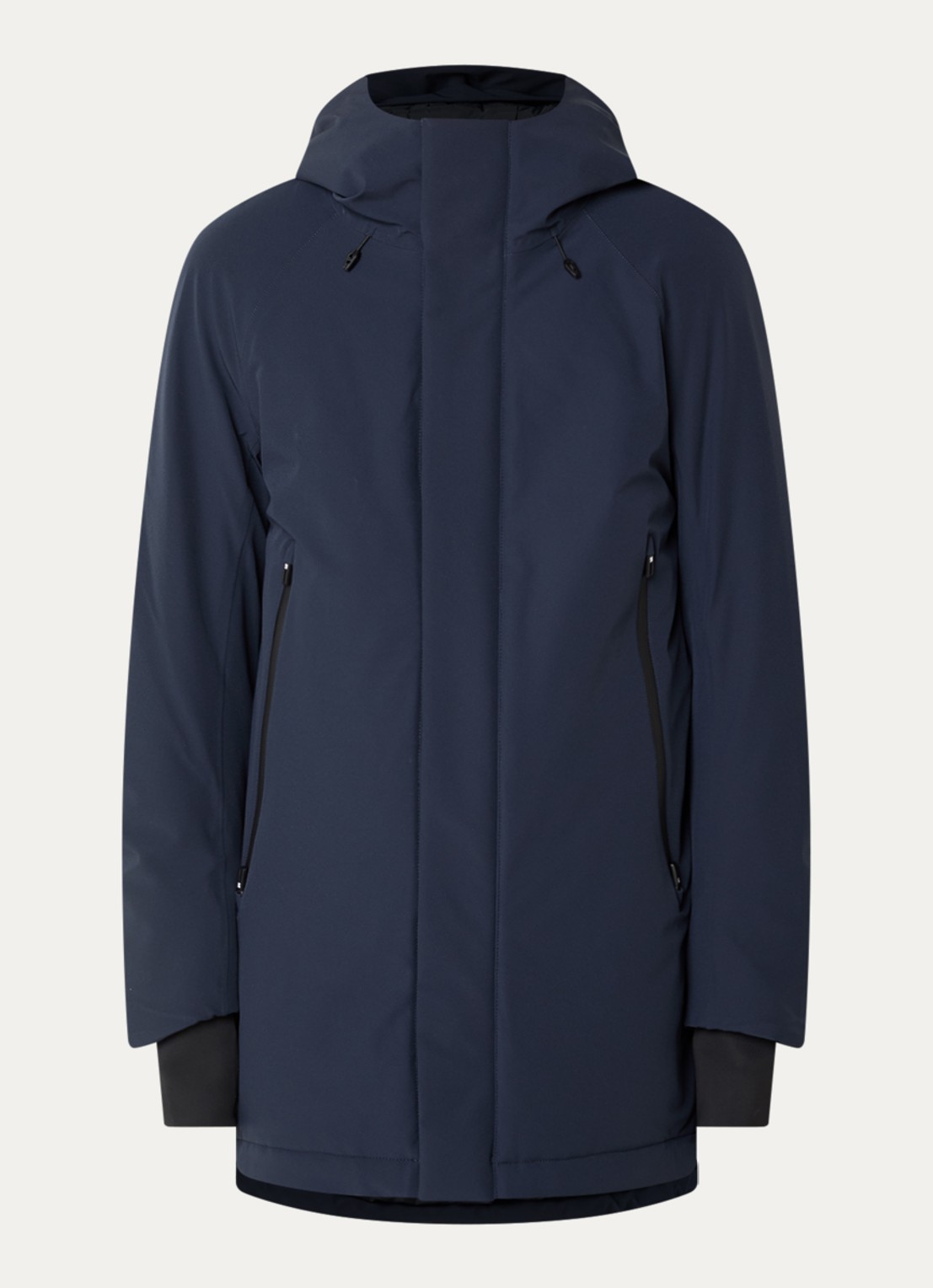 Krakatau Dsup gewatteerde parka met ritszakken  - voorkant 4 donkerblauw