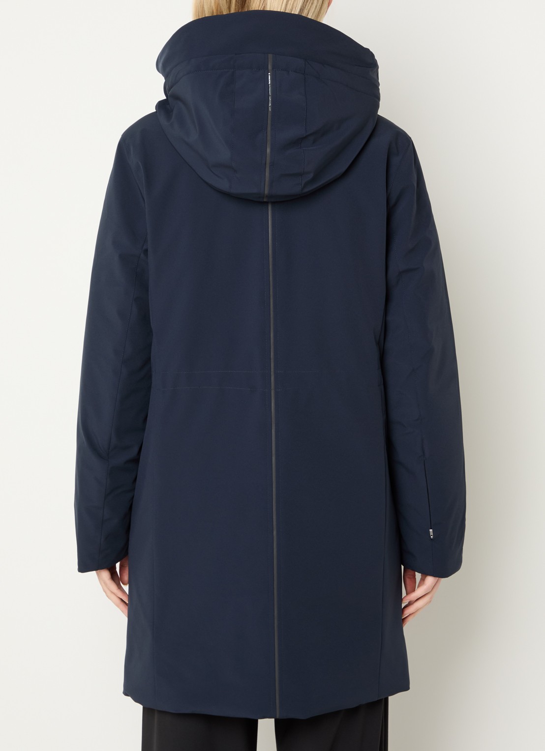 Krakatau Mercury gewatteerde jas met capuchon - achterkant 4 donkerblauw