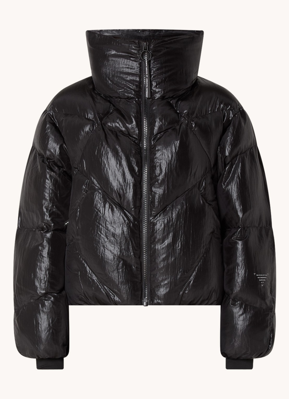Krakatau Nebula puffer jack met ritszakken  - voorkant 3 zwart
