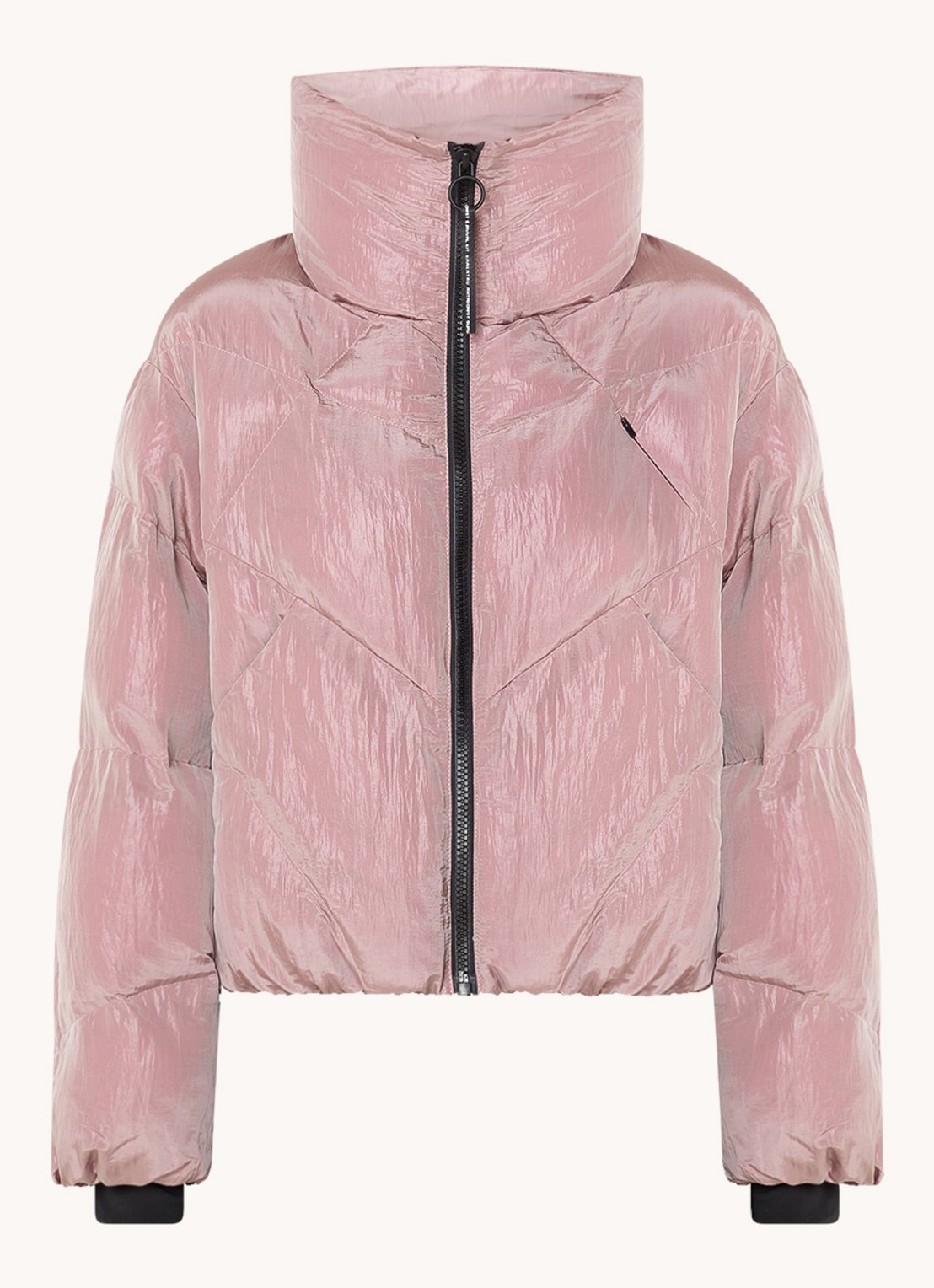 Krakatau Nebula puffer jack met ritszakken  - voorkant 4 oudroze