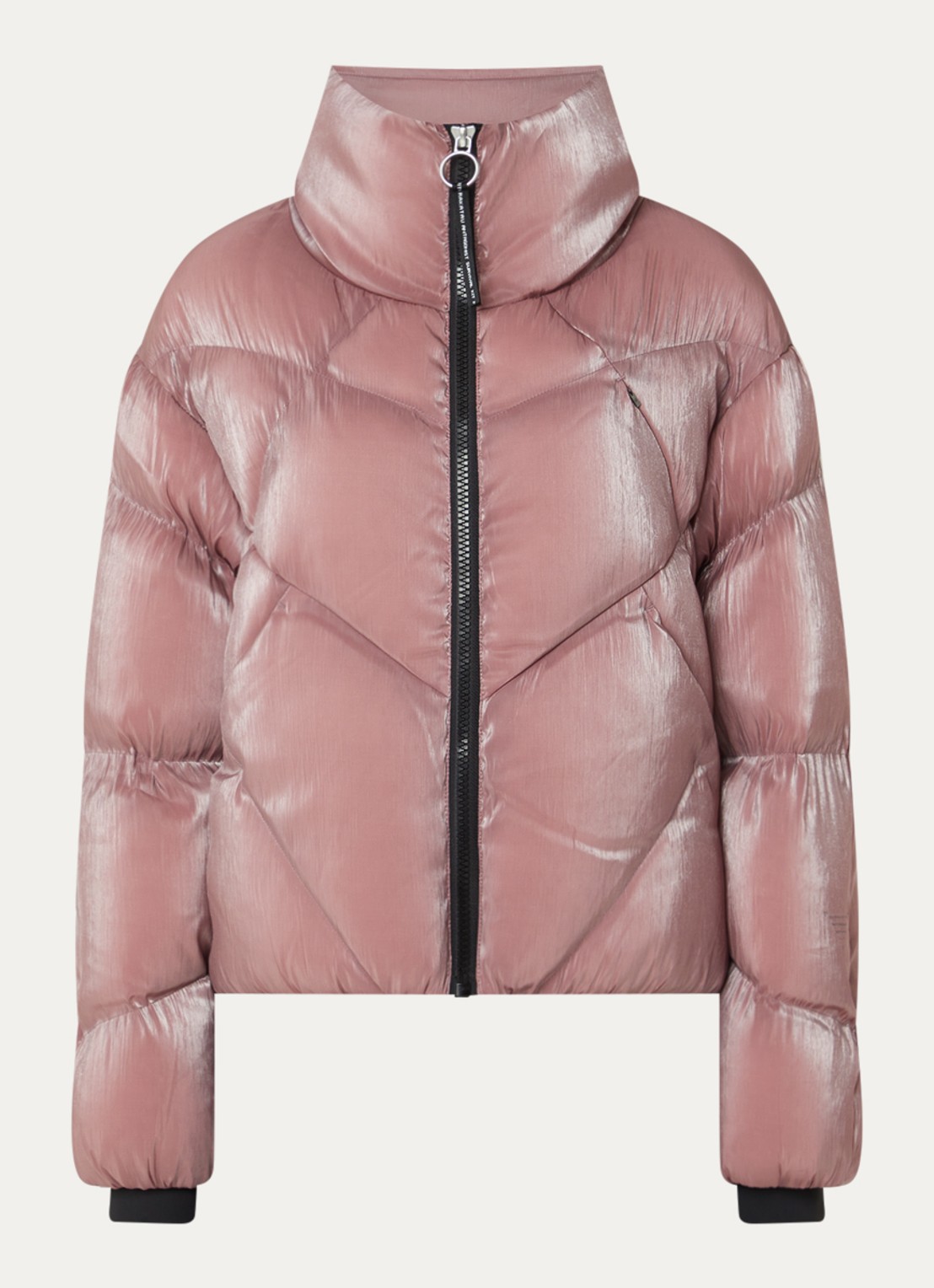 Krakatau Nebula pufferjack met quilt patroon en steekzakken - voorkant 3 paars