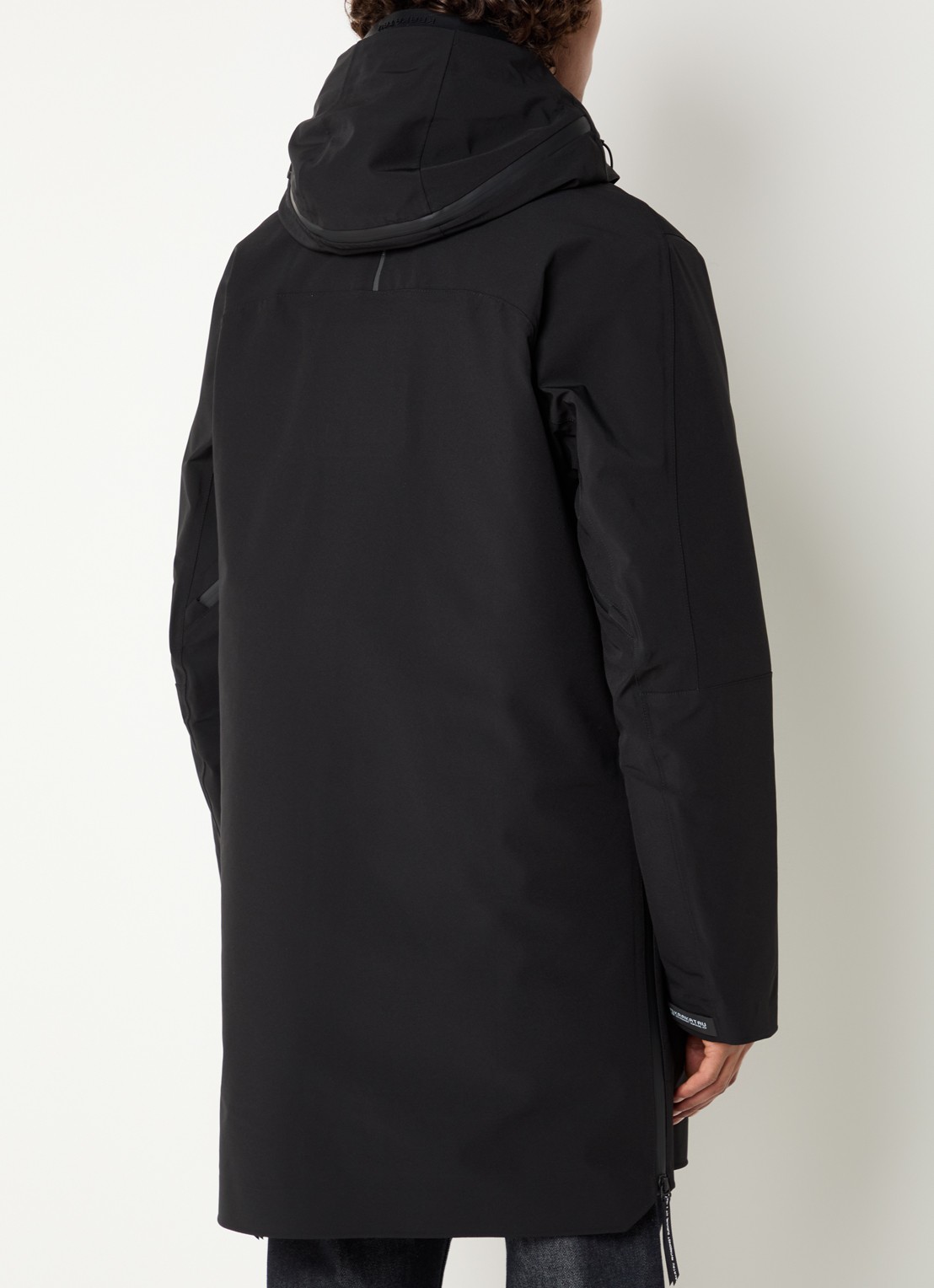 Krakatau Planck gewatteerde parka met uitneembare voering en waterafstotende coating - achterkant 2 zwart