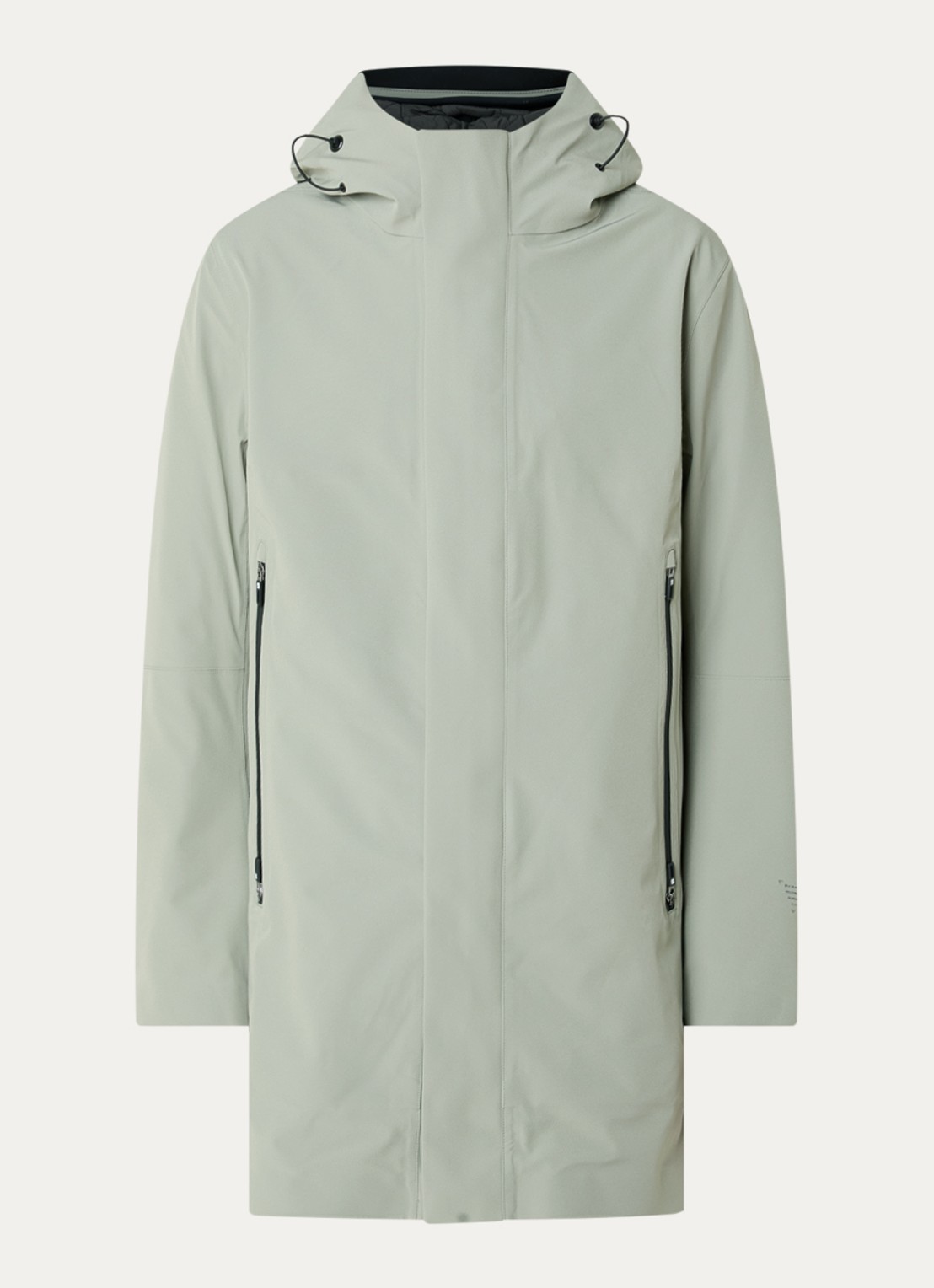 Krakatau Qm590 PLANCK Liner parka met capuchon en ritszakken - voorkant 2 taupe