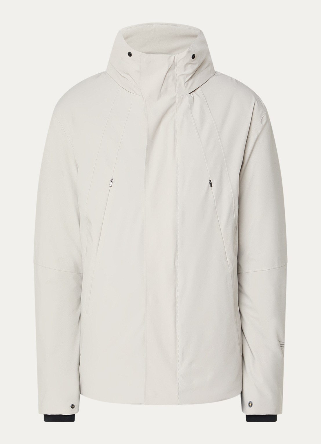 Krakatau Softshell jack met capuchon en ritszakken - voorkant 3 lichtgrijs