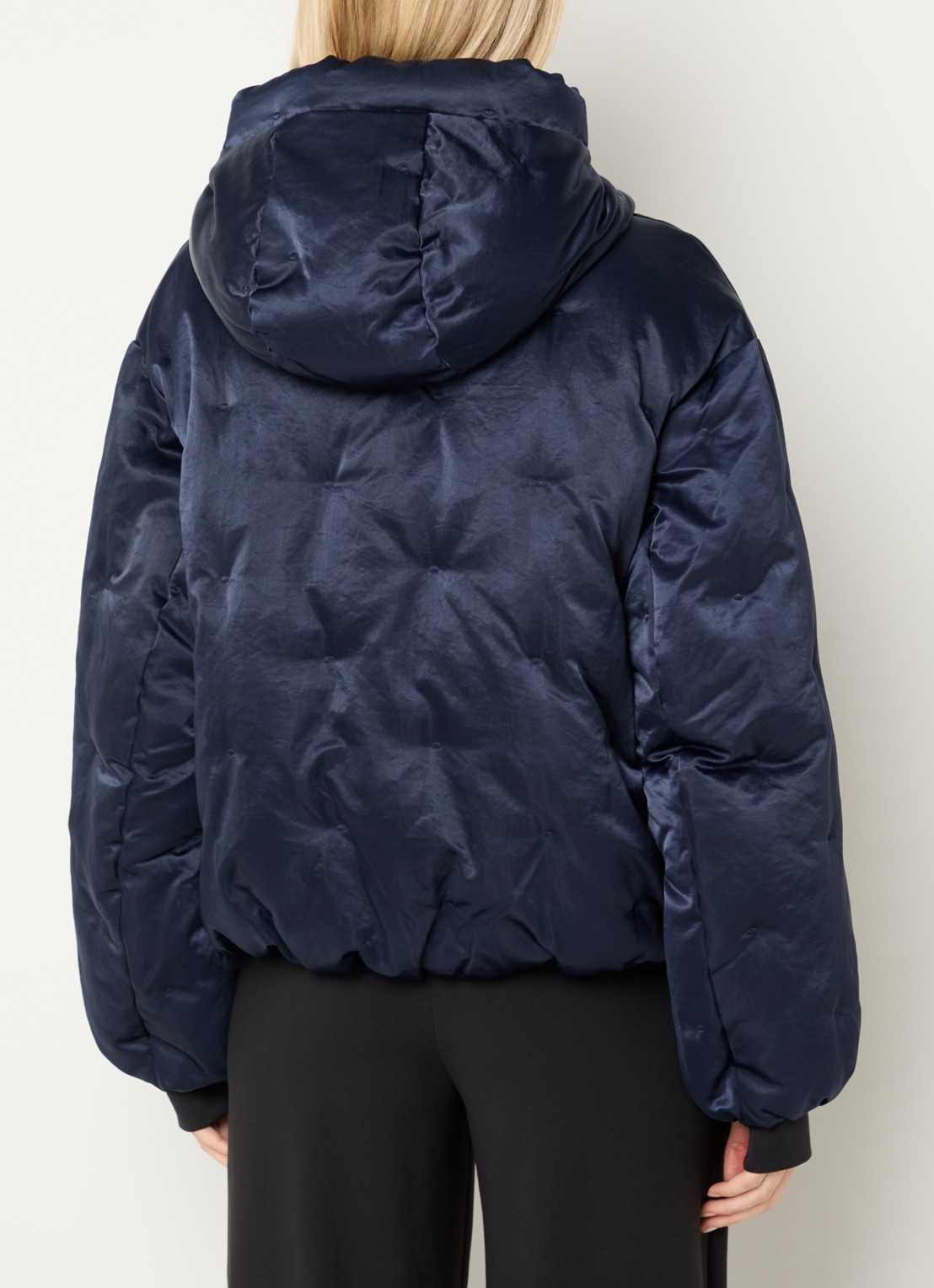 Krakatau Torrca pufferjack met steekzakken - achterkant 2 donkerblauw
