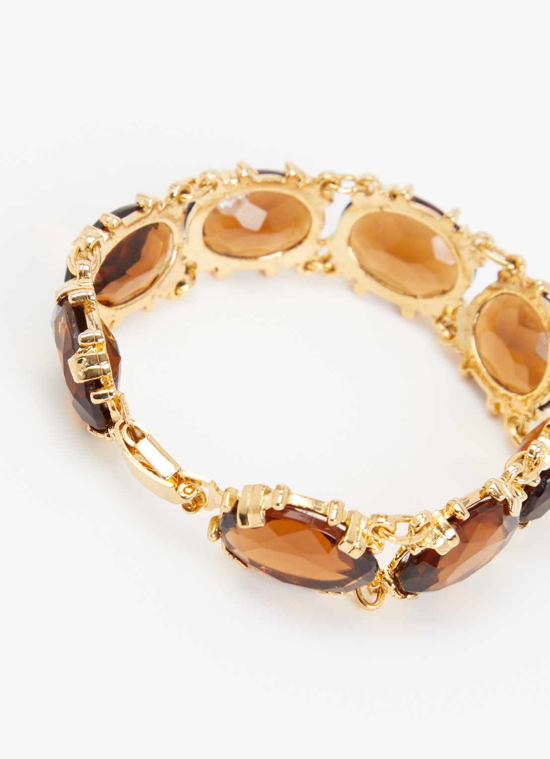 Kroonjuweeltjes Ambre Kristal armband verguld - detail goud