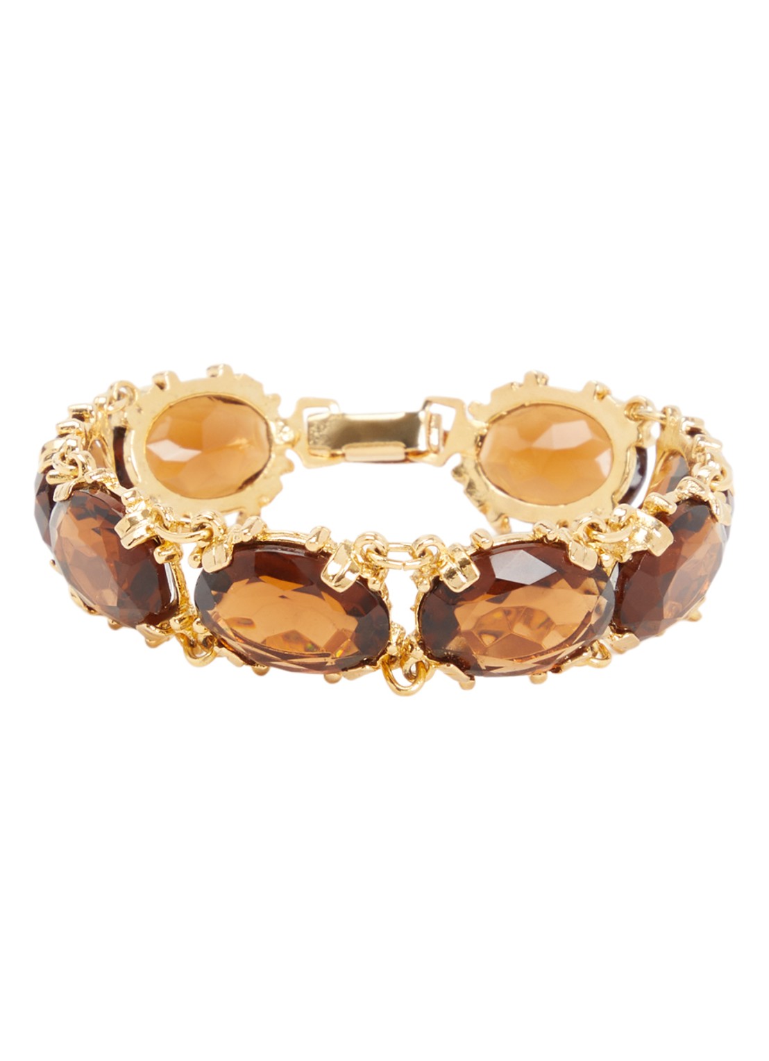 Kroonjuweeltjes Ambre Kristal armband verguld - voorkant 3 goud